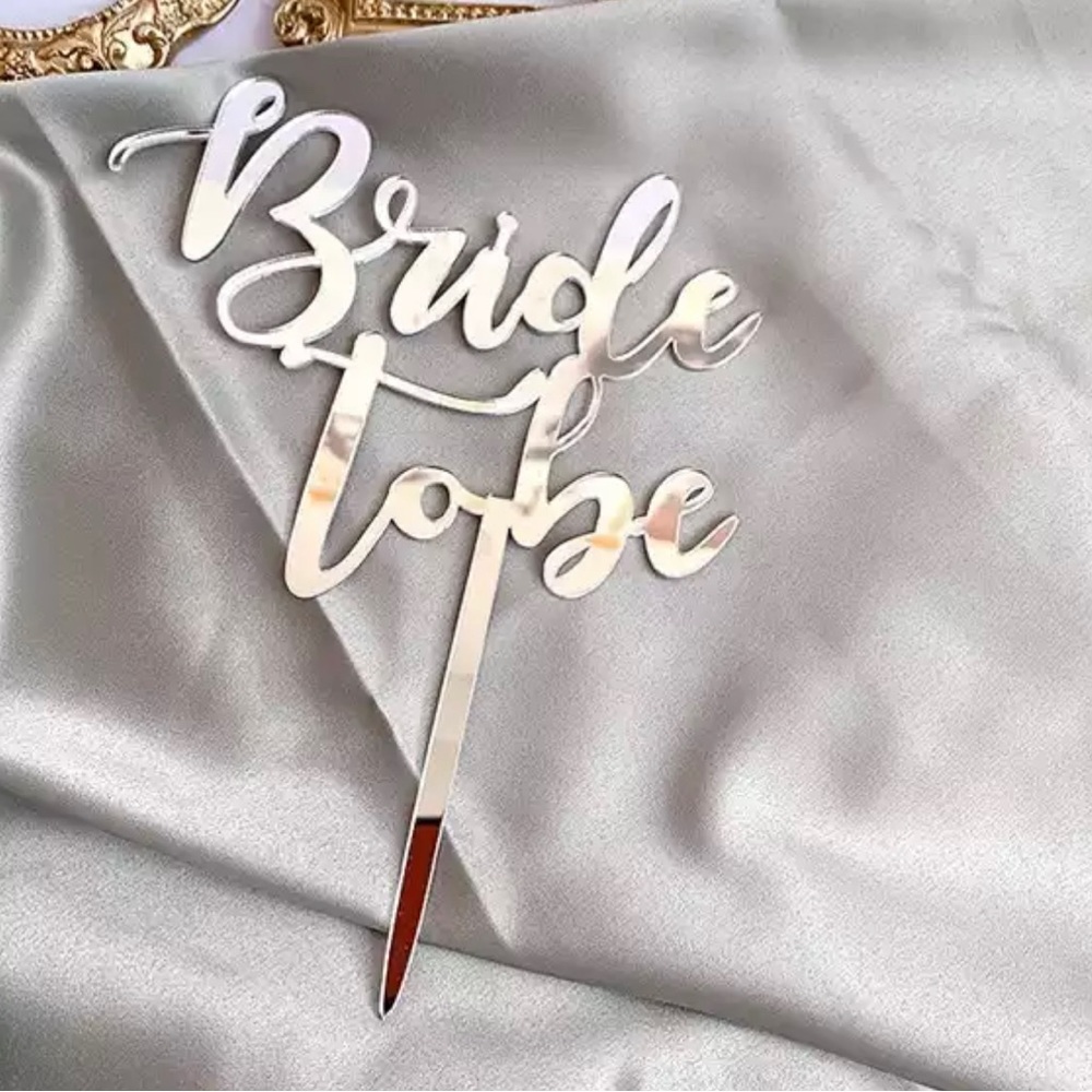 Bridal | Bridal Cake or Cup cake Topper  - New Bride To Be Cake Topper | Topper